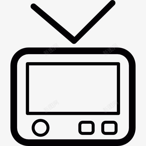 旧货复古电视监控图标png_新图网 https://ixintu.com 工具和用具 电视 电视屏幕 电视监控