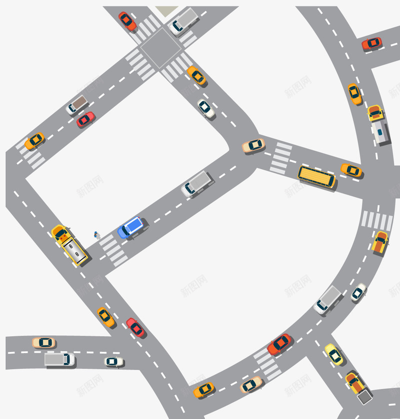 鸟瞰公路车辆矢量图eps免抠素材_新图网 https://ixintu.com 公路 矢量公路车辆 车辆 车辆素材 鸟瞰公路 矢量图