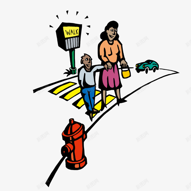 带孩子过马路的妈妈png免抠素材_新图网 https://ixintu.com 妈妈 孩子 马路