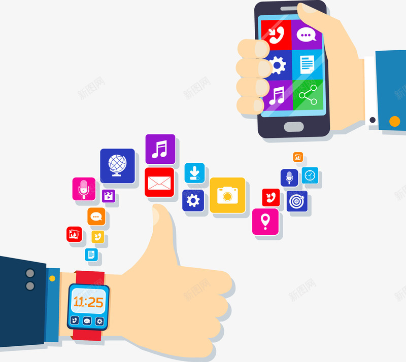 智能设备APP介绍矢量图ai免抠素材_新图网 https://ixintu.com APP介绍 PNG图片 智能设备 矢量素材 程序 软件 矢量图