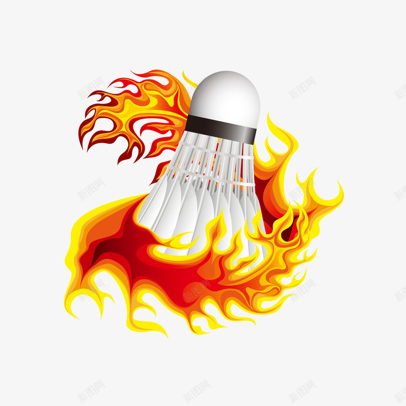 火苗羽毛球矢量图ai免抠素材_新图网 https://ixintu.com 缇芥瘺鐞 鍒涙剰 鐏 鐭噺 矢量图