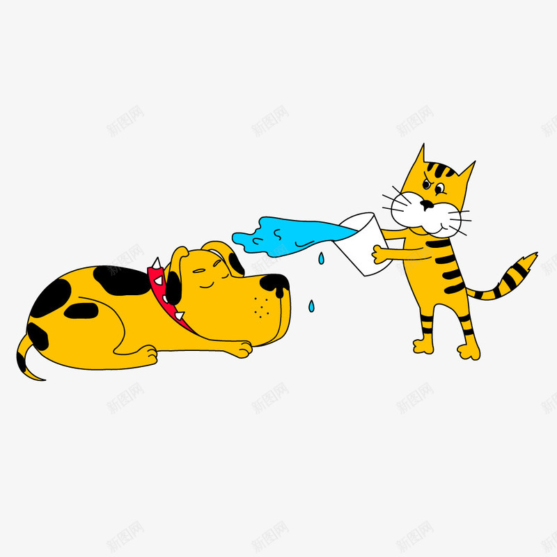 挑衅的猫咪矢量图ai免抠素材_新图网 https://ixintu.com 动物 卡通 手绘 矢量图