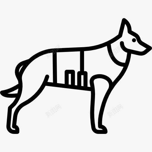 警犬图标png_新图网 https://ixintu.com 军犬 动物 宠物 德国牧羊犬 狗 警犬