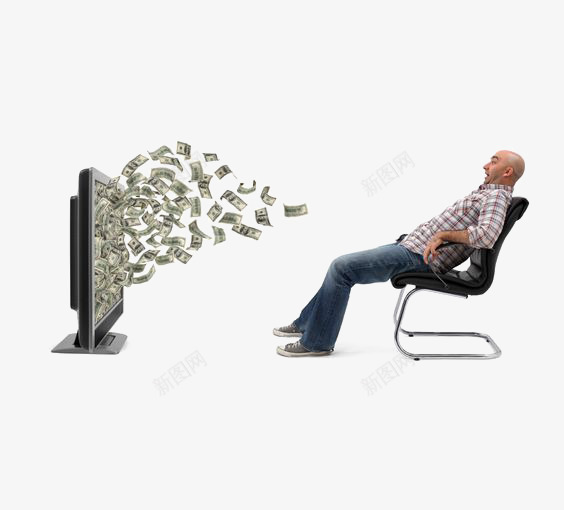 商务化智能电视png免抠素材_新图网 https://ixintu.com 创意 商务金融 炒股 笔记本电脑 股票 设计感 金币 金币符号 金钱