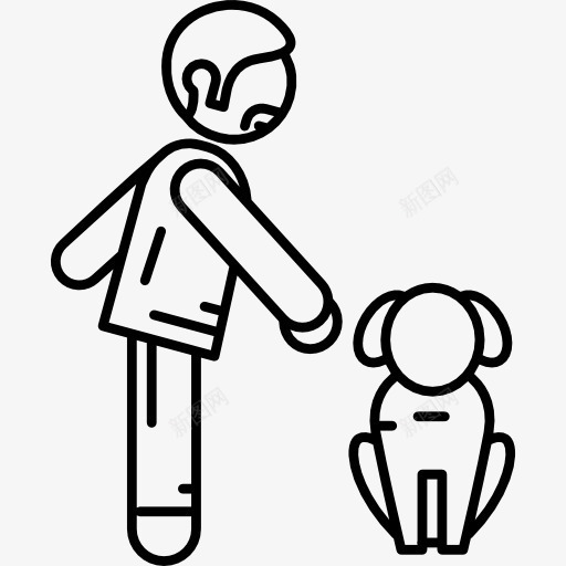 驯狗师图标png_新图网 https://ixintu.com 人 动物 宠物 宠物店 狗 训练