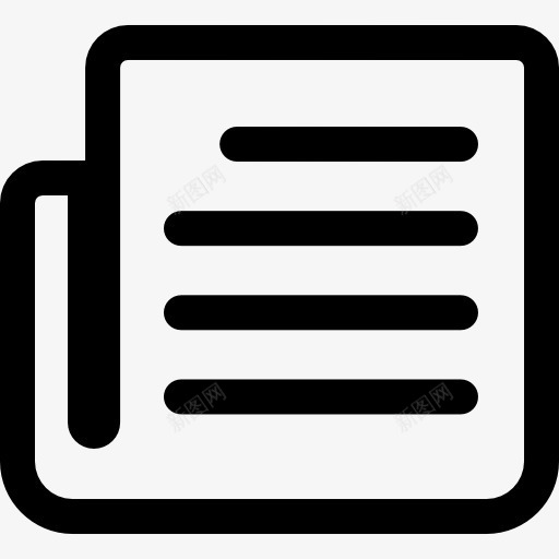 报纸折叠图标png_新图网 https://ixintu.com 报纸 教育 文本行 新闻 新闻记者 纸