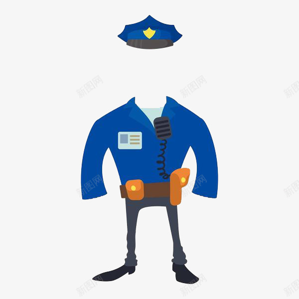 一套保安服png免抠素材_新图网 https://ixintu.com 保安服 保安装束 安保服 工作服 服装 服饰 衣服 衣裳