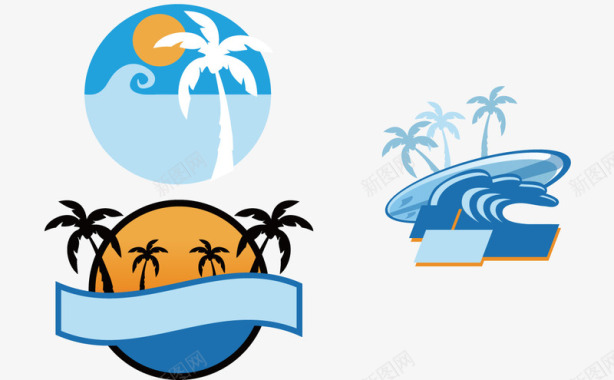 海边logo矢量图图标图标