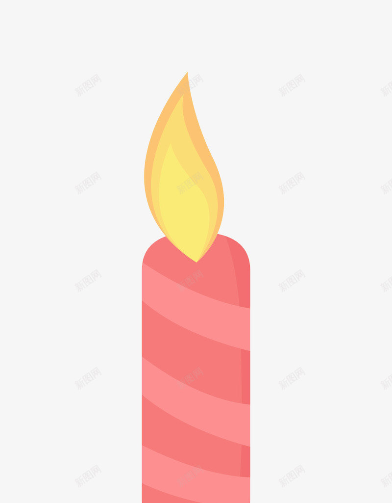 红黄色点燃的卡通蜡烛png免抠素材_新图网 https://ixintu.com 卡通 卡通蜡烛 点燃蜡烛 红色 蜡烛 黄色