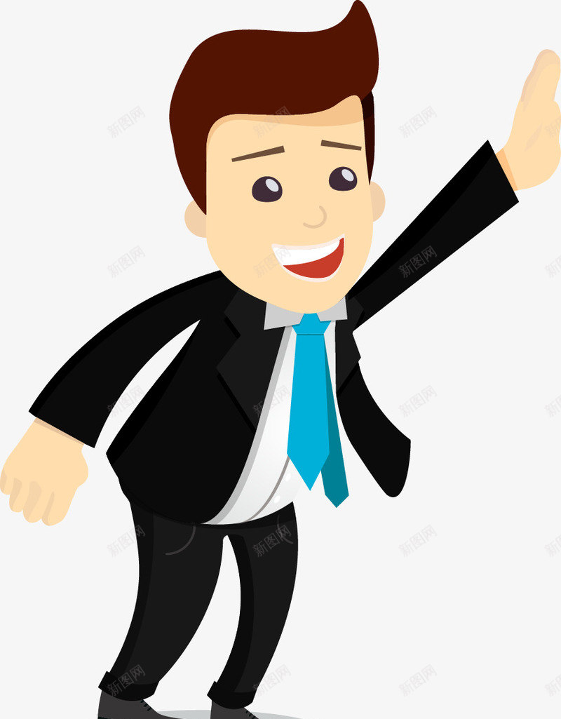 商务业务员卡通形象图标png_新图网 https://ixintu.com 业务员 业务经理 卡通形象 商务