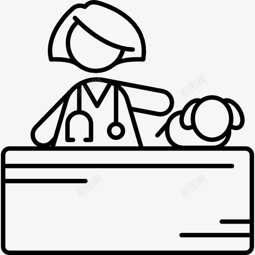 女兽医图标png_新图网 https://ixintu.com 兽医诊所 动物 动物生病 宠物 狗 猫