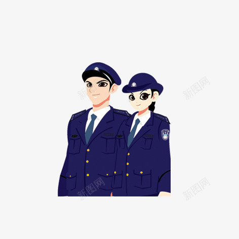 卡通警察png免抠素材_新图网 https://ixintu.com 公安 动漫警察 卡通人物形象 卡通警察