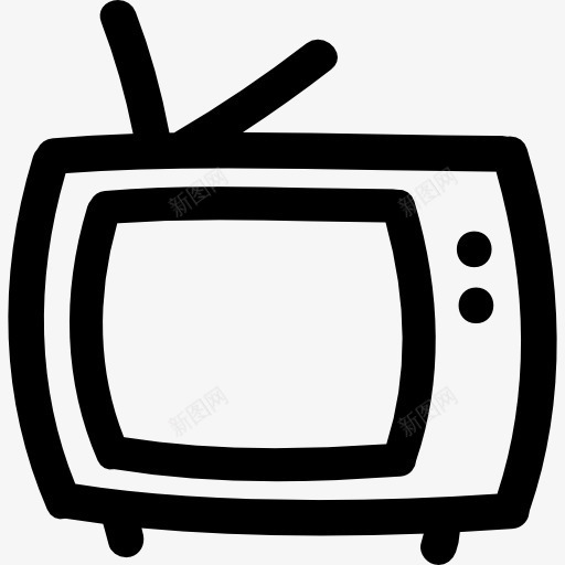 电视手绘轮廓图标png_新图网 https://ixintu.com 屏幕 工具 工具和用具 手绘 概述 监控工具 监视器 轮廓