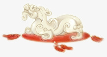 手绘中国风白色狮子图标图标