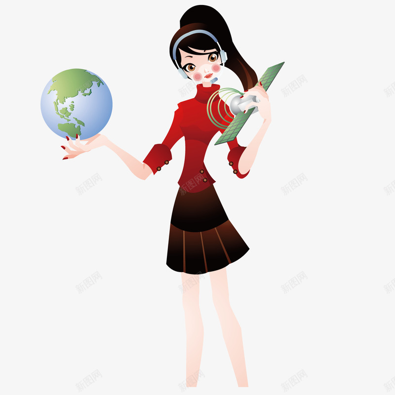 电台DJpng免抠素材_新图网 https://ixintu.com 人物 卡通 广电主持人 电台DJ 风云人物