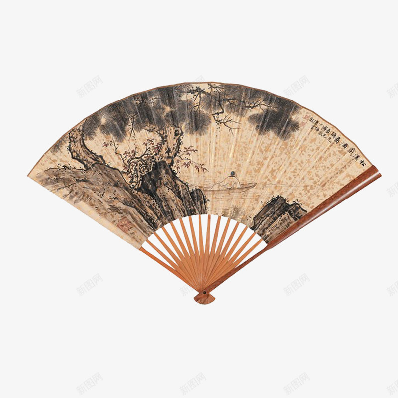古典松树工笔画折扇png免抠素材_新图网 https://ixintu.com 古典 工笔画 扇子 手绘工笔画折扇 折扇 松树