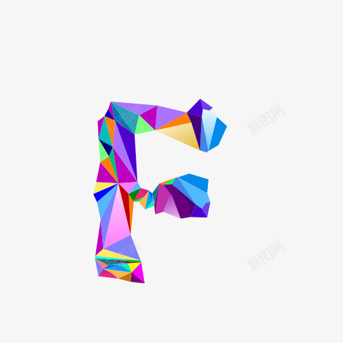 Fpng免抠素材_新图网 https://ixintu.com 大写字母 彩色 拼接 立体