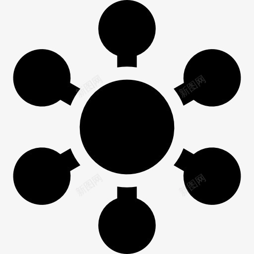 连接图标png_新图网 https://ixintu.com 业务 沟通 组织 结构 营销 连接
