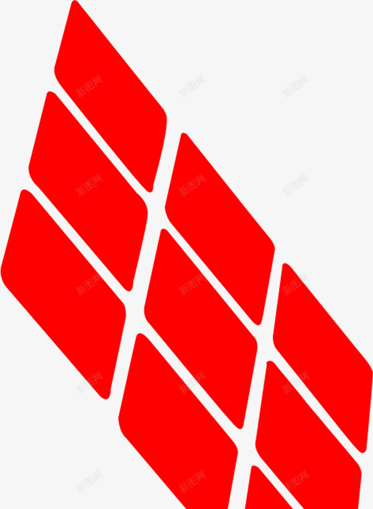 手绘红色几何图形拼接png免抠素材_新图网 https://ixintu.com 几何图形 拼接 红色