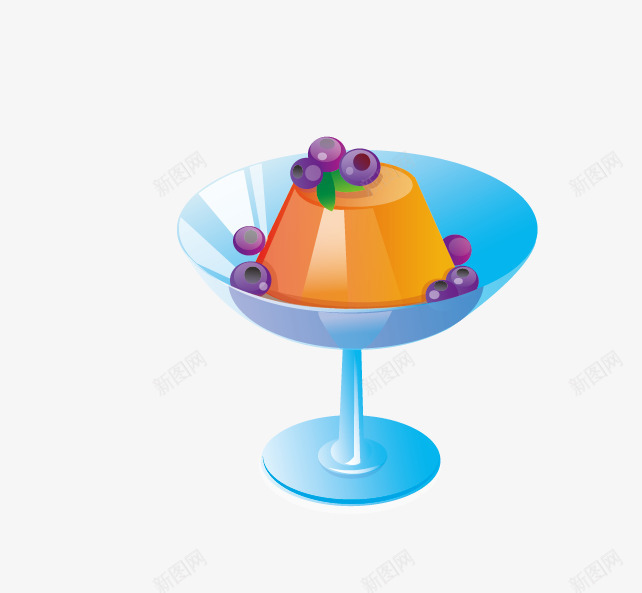 奶酪布丁png免抠素材_新图网 https://ixintu.com 冷品 夏天素材 布丁 杯子 果子