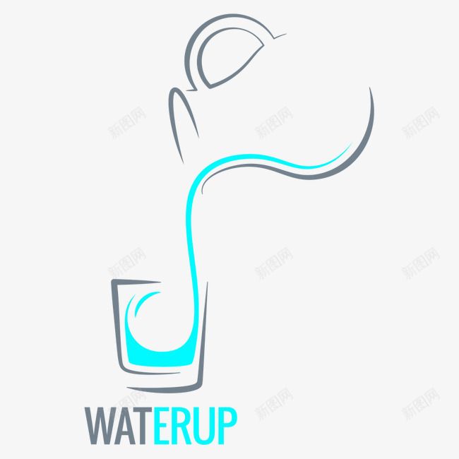 倒酒png免抠素材_新图网 https://ixintu.com WATERUP 倒酒 壶 杯子 茶壶
