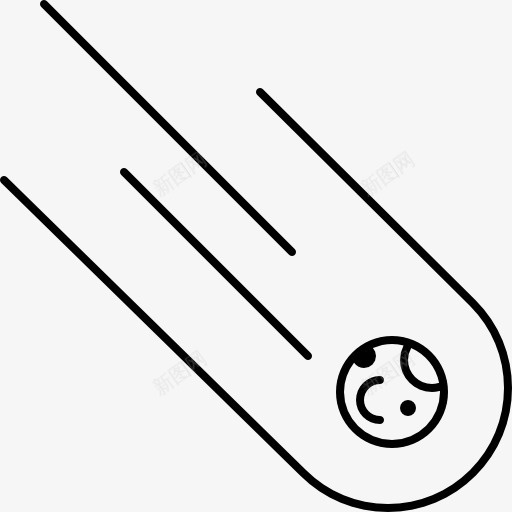 彗星图标png_新图网 https://ixintu.com 天文 小行星 彗星 流星 空间