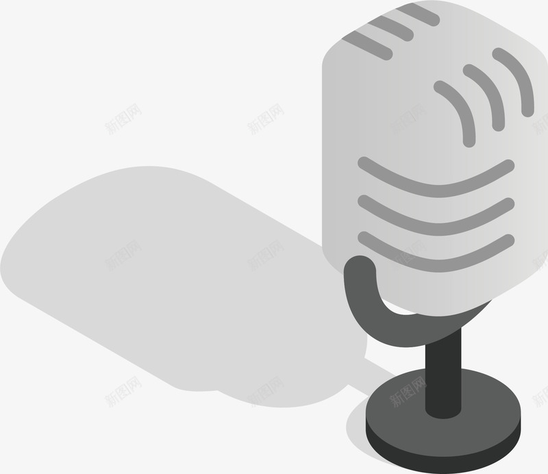 主播的麦克风矢量图ai免抠素材_新图网 https://ixintu.com 卡通手绘 声音 播音 电子工具 麦克风 矢量图