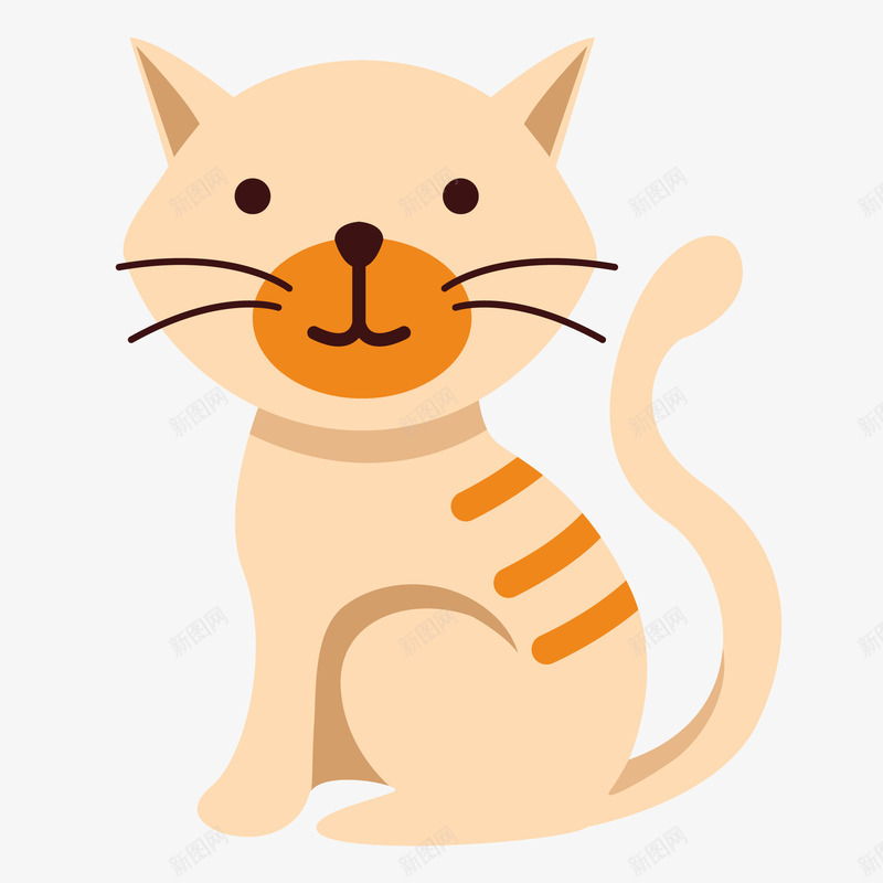 手绘乖巧可爱猫咪矢量图eps免抠素材_新图网 https://ixintu.com 免扣PNG 创意 动物 卡通 可爱 扁平 手绘 时尚 猫咪 矢量图