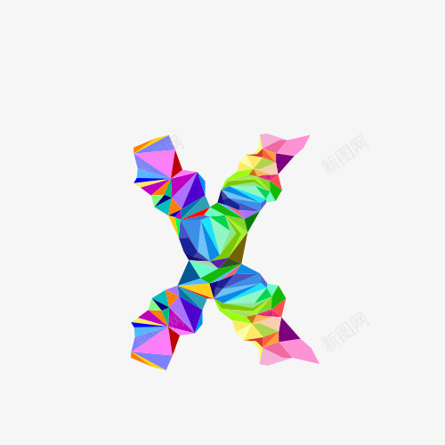 Xpng免抠素材_新图网 https://ixintu.com 大写字母 彩色 拼接 立体