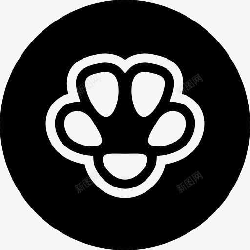 爪印图标png_新图网 https://ixintu.com 动物 国内 宠物 爪印剪纸 爪子 猫