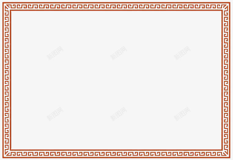 红色中国风线框png免抠素材_新图网 https://ixintu.com 中国风 中国风线框 四角线框 红色 线框 边框