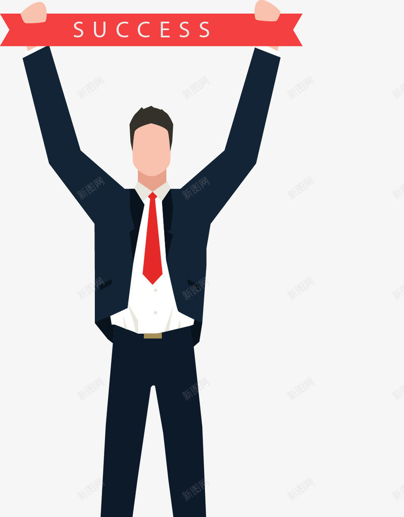 手绘举着条幅的人矢量图ai免抠素材_新图网 https://ixintu.com 人物 卡通 手绘 条幅 矢量图
