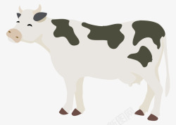 卡通手绘奶牛动物站立素材