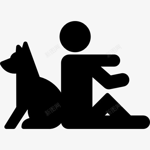 狗和人的座位图标png_新图网 https://ixintu.com 动物 哺乳动物 宠物 座椅 狗 粘人