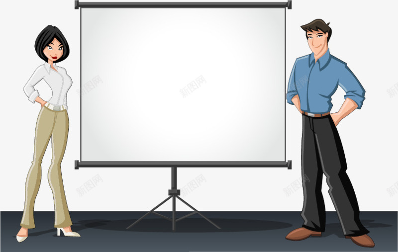 商务人士矢量图eps免抠素材_新图网 https://ixintu.com 商务人士投影布白领男人女人老板商业人物图片素材 矢量图
