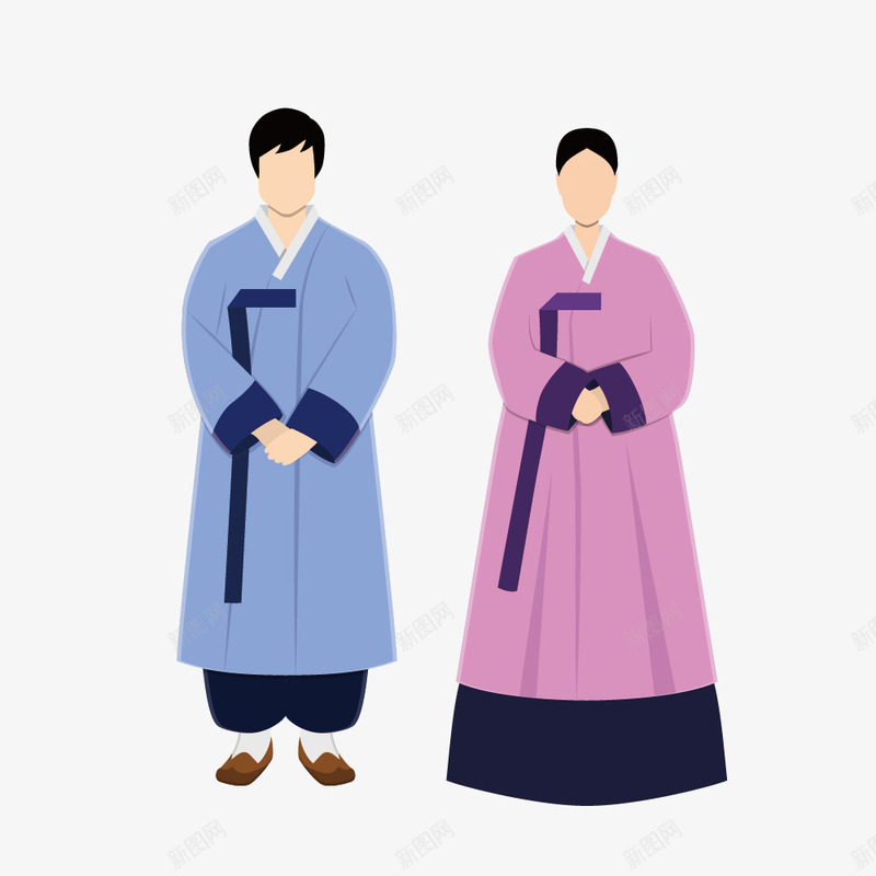 韩国特色服饰png免抠素材_新图网 https://ixintu.com 卡通 服饰 特色 韩国