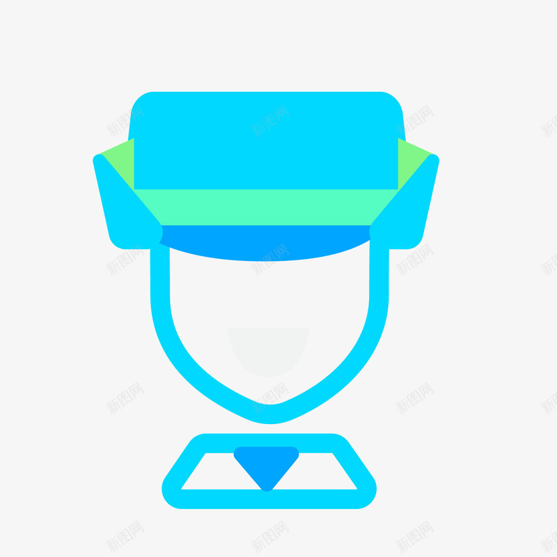 蓝色扁平化交警元素矢量图eps免抠素材_新图网 https://ixintu.com 交警 卡通插画 帽子 扁平化 服饰 蓝色 装饰 警告 矢量图