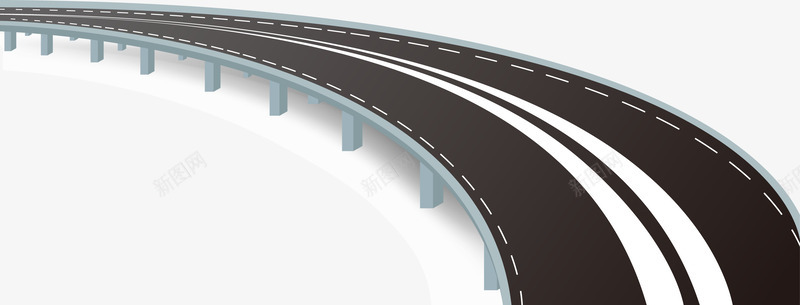 高速公路矢量图ai免抠素材_新图网 https://ixintu.com 公路 矢量公路 高架桥 高速路 矢量图