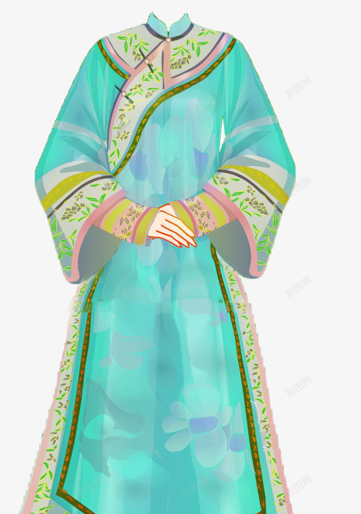 宫服png免抠素材_新图网 https://ixintu.com 古风 宫服 服装 服饰 汉服