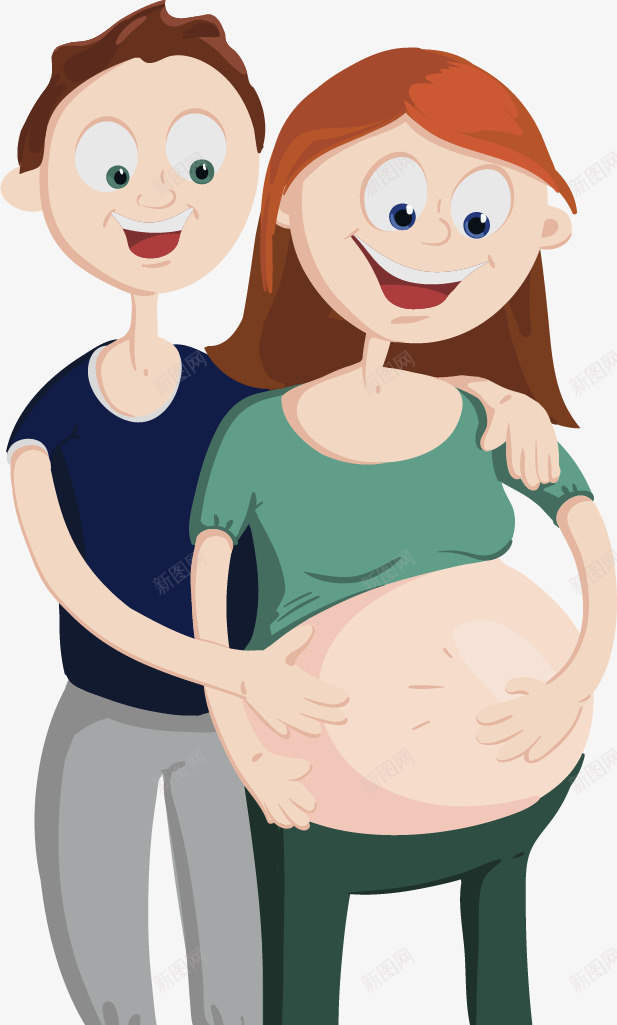 手绘孕妇矢量图ai免抠素材_新图网 https://ixintu.com 孕妇 手绘 温馨 矢量图