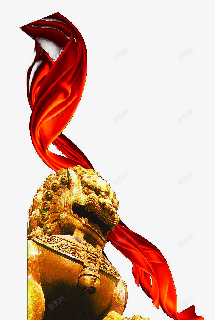 有质感的金色狮子元素png免抠素材_新图网 https://ixintu.com 元素 喜庆 威严 狮子 质感