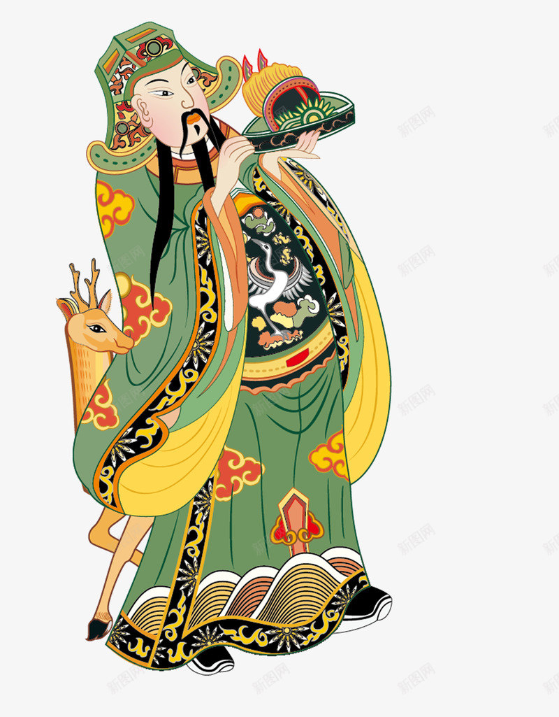 文财神png免抠素材_新图网 https://ixintu.com 手绘 文财神免抠 武财神 节日 节日免抠