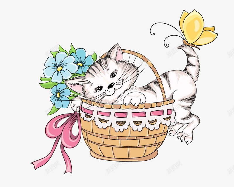 卡通可爱猫咪矢量图ai免抠素材_新图网 https://ixintu.com 卡通 可爱 猫咪 矢量图