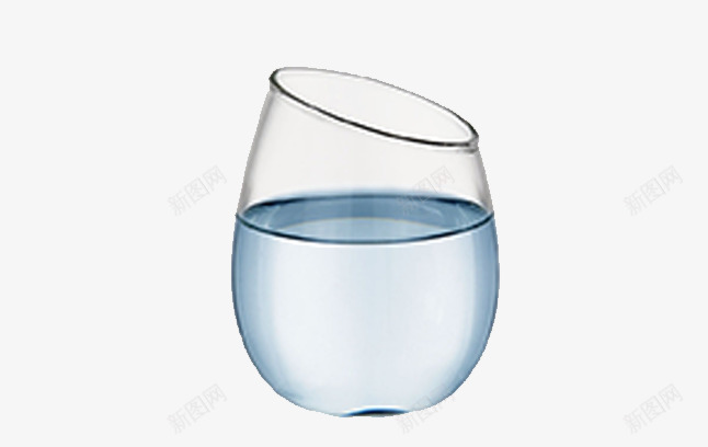 玻璃水杯png免抠素材_新图网 https://ixintu.com 圆形 杯子 水 蓝色