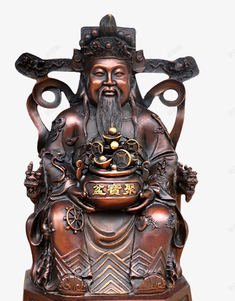 实木文财神png免抠素材_新图网 https://ixintu.com 实木 工艺品 文财神素材 雕刻