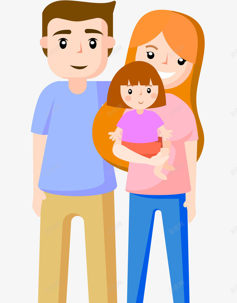 一家三口卡通插画png免抠素材_新图网 https://ixintu.com 一家三口 免扣 卡通 温馨