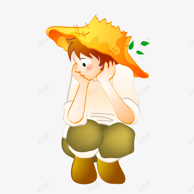 农民在旁休息查看人物形象png免抠素材_新图网 https://ixintu.com 人物 休息 农民 卡通