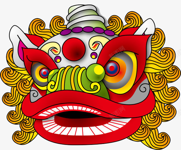 狮子头png免抠素材_新图网 https://ixintu.com 传统 杂技 民族 民间 舞蹈