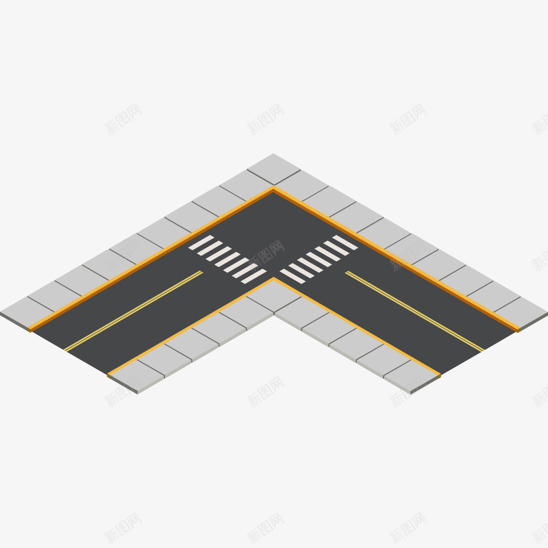 直角公路png免抠素材_新图网 https://ixintu.com png图形 png装饰 公路 直角 装饰 道路