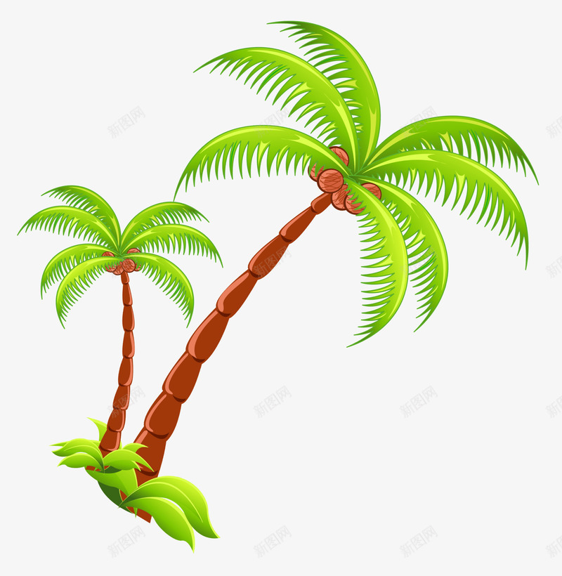 男装植物椰树png免抠素材_新图网 https://ixintu.com 手绘 植物 椰树 男装